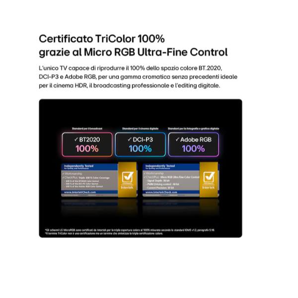 100 EVO AI 96 MICRO RGB 4K ULTRA HD WEBOS26 - BASE CENTRALE