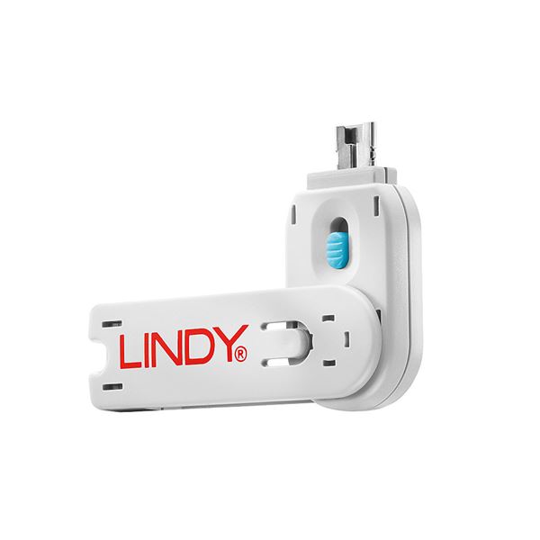 BLOCCA PORTE USB BLU + 4 SERRATURE
