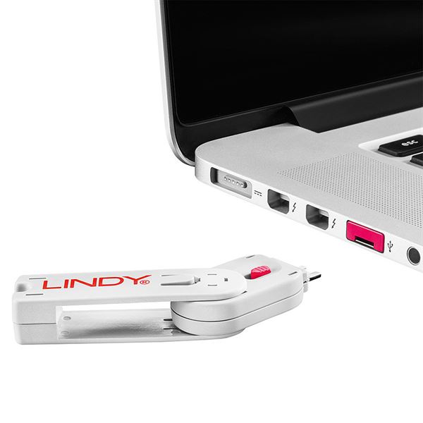 BLOCCA PORTE USB ROSA + 4 SERRATURE