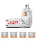 BLOCCA PORTE USB ARANCIONE + 4 SERRATURE