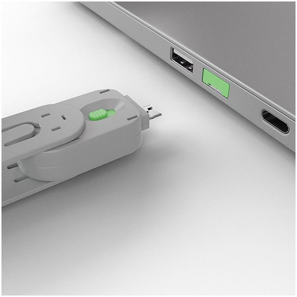 BLOCCA PORTE USB VERDE