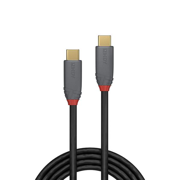 Cavo USB 3.2 Tipo C a C, 20Gbit/s, 5A, PD, Anthra Line, 1m