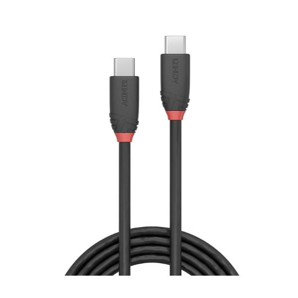 Cavo USB 3.2 Tipo C a C, 20Gbit/s, 3A, Black Line, 1m