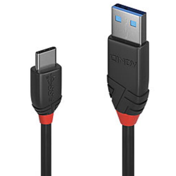 Cavo USB 3.2 Tipo A a C, 10Gbit/s, Black Line, 0.15m
