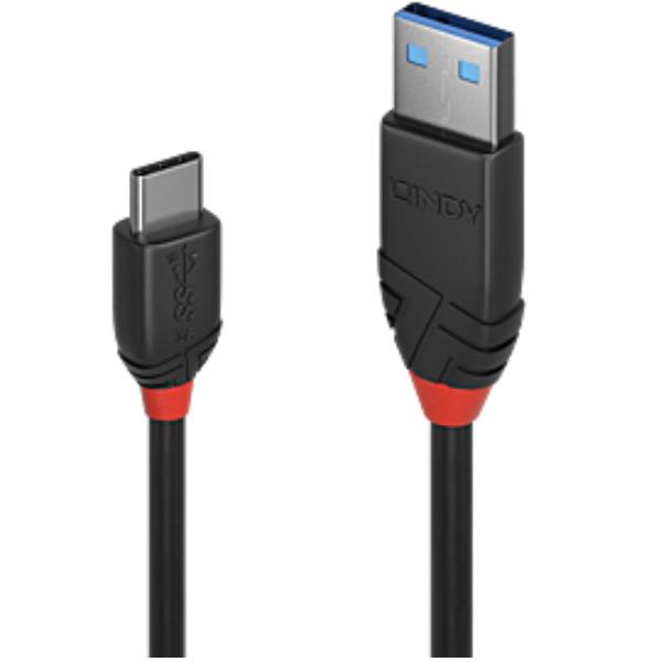 Cavo USB 3.2 Tipo A a C, 10Gbit/s, Black Line, 1m