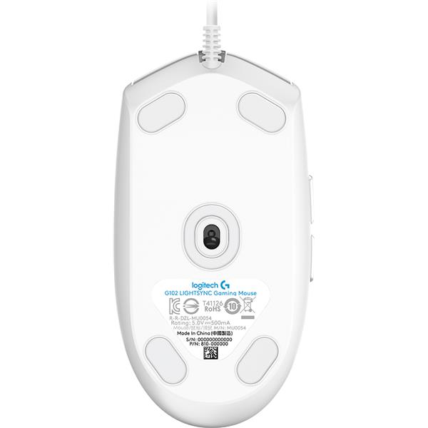 Logitech G102 LIGHTSYNC Gaming Mouse (bianco)