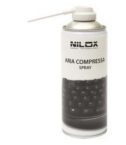 NILOX TECH - Bomboletta Aria Compressa ideale per rimuovere polvere, non lascia residui o tracce, fornito di cannuccia per indirizzare aria, capacità 400ML