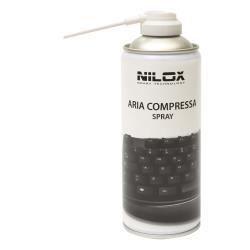 NILOX TECH - Bomboletta Aria Compressa ideale per rimuovere polvere, non lascia residui o tracce, fornito di cannuccia per indirizzare aria, capacità 400ML