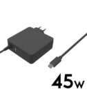 NILOX TECH - Caricabatteria da rete con Power Delivery, potenza massima 45 Watt, ultra sottile, porta USB-A, lunghezza cavo 1.8 mt