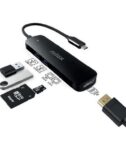 NILOX TECH - Adattatore/Hub con porta USB-C, 5in1, HDMI 4K, lettore memorie, 2 porte USB 3.2