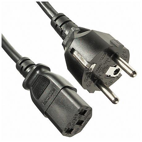 NILOX TECH - Cavo alimentazione con connettore IEC C13 a connettore CEE 7/4 Schuko 16A, lunghezza cavo 1.8 mt, femmina a maschio