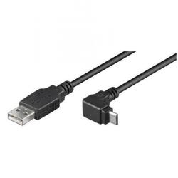 NILOX TECH - Cavo con connettore USB-A 2.0 a connettore Micro USB, connettore angolato a 90°, lunghezza cavo 1.8 mt