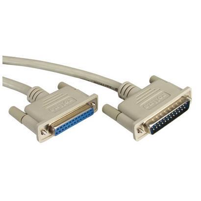 NILOX TECH - Cavo con connettore RS232 a connettore RS232 25 poli, maschio a femmina, lunghezza cavo 9 mt, contatti in bronzo rivestiti in oro, 25 linee collegate 01:01