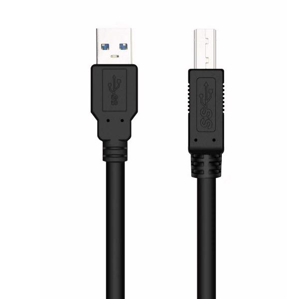 NILOX TECH - Cavo di collegamento con connettore USB-A 3.0 a connettore USB-B 3.0, maschio a maschio, lunghezza cavo 1,8 mt