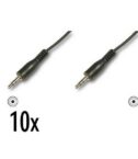NILOX TECH - Cavo audio connettore jack 3.5mm a connettore jack 3.5mm, lunghezza cavo 1.5 mt, confezione da 10 pezzi, connettori maschio a maschio