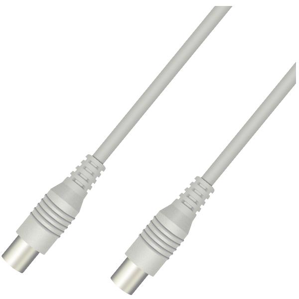 NILOX TECH - Cavo di congiunzione Video Antenna con connettore 9.5 mm a connettore 9.5 mm, maschio a femmina, lunghezza cavo 2 mt, adattatore Maschio–Maschio incluso confezione