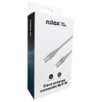 NILOX TECH - Cavo di congiunzione Video Antenna con connettore 9.5 mm a connettore 9.5 mm, maschio a femmina, lunghezza cavo 3 mt, adattatore Maschio–Maschio incluso (Retail pack)