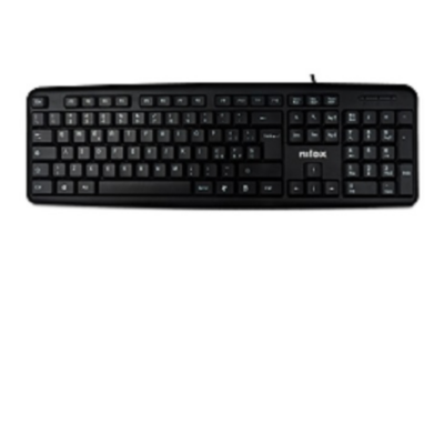 NILOX TECH - Tastiera con connessione USB-A, lunghezza cavo 1.5 mt, 105 tasti, layout italiano, tecnologia a membrana