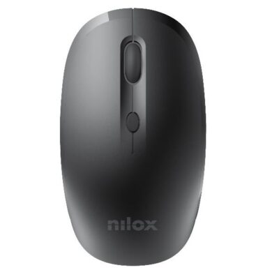 NILOX TECH - Mouse ottico, connessione wireless 2.4 Ghz, 4000DPI, 4 tasti, funziona con pile AA(non incluse)