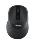 NILOX TECH - Mouse ottico, connessione wireless 2.4 Ghz, 4 tasti con silent click, 1600DPI, funziona con pile AA(non incluse) ergonomico