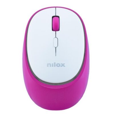 NILOX TECH - Mouse ottico, connessione wireless DUAL (BT 5.2 e Dongle 2.4GHZ), ricaricabile tramite porta USB-C, cavo incluso, 4 tasti