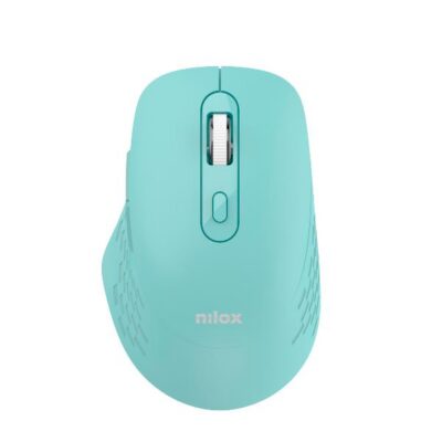 NILOX TECH - Mouse ottico, connessione wireless DUAL (Dongle 2.4 Ghz e wireless), 1600DPI, 6 pulsanti, ergonomico, funziona con pile AA(non incluse)