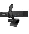 NILOX TECH - Webcam con risoluzione 4K 30 fps, auto focus, cavo USB-A con adattatore USB-C, 2 microfoni integrati, plug & play