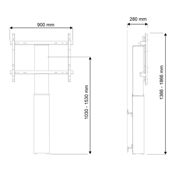SUPPORTO MOTORIZZATO W2250 NERO