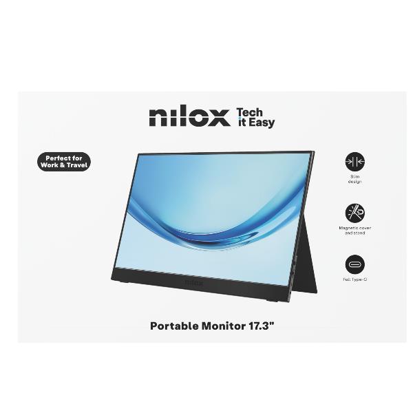 NILOX TECH - Monitor Portatile 17.3” IPS 60HZ Full HD