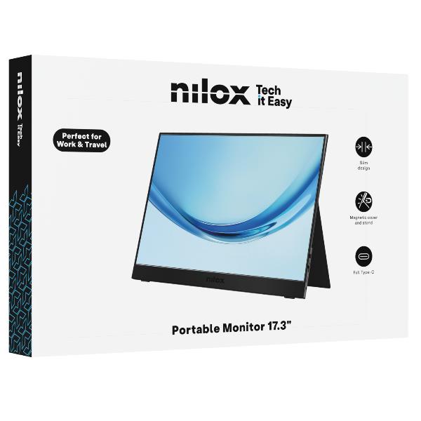 NILOX TECH - Monitor Portatile 17.3” IPS 60HZ Full HD