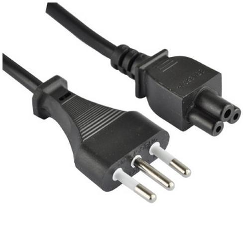 NILOX TECH - Cavo alimentazione con connettore CEI 23-16/VII a connettore IEC C5, maschio a maschio, lunghezza cavo 1.8 mt