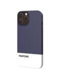 PANTONE - Cover in TPU bicolore blu navy e bianco bordi anti-scivolo protezione tasti laterali compatibile con Apple iPhone 13 Pro