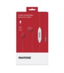 PANTONE - Auricolare Stereo in-ear a filo con jack 3.5 mm, tasto alla risposta e cavo tondo