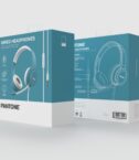 PANTONE - Cuffia a filo per utilizzo PC con presa jack 3.5mm, lunghezza cavo 1.2 mt, controllo remoto integrato [IT COLLECTION]