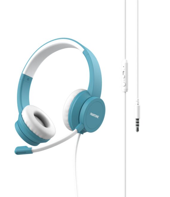 PANTONE - Cuffia a filo per utilizzo PC con presa jack 3.5mm, lunghezza cavo 1.2 mt, controllo remoto integrato [IT COLLECTION]