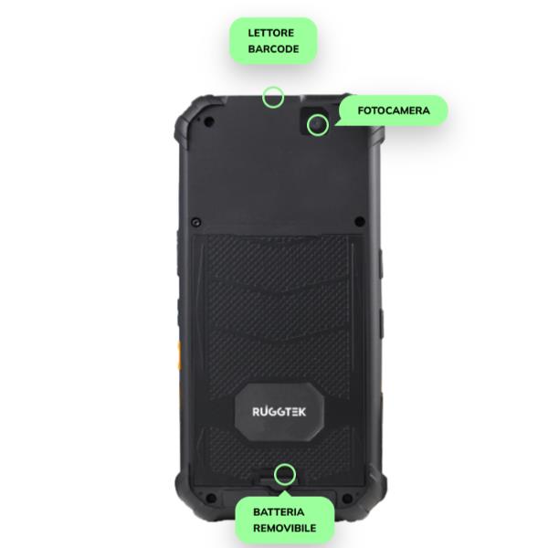 SMARTPHONE RUGGED DISPLAY DA 6,5″ , 2D SCANNER, 8GB/256GB, WIFI, BLUETOOTH, GPS, WINDOWS 11 PRO - ALIMENTATORE E HAND STRAP INCLUSI