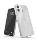 SUPERDRY - Cover trasparente con logo Superdry colore argento bordi rialzati compatibile con Apple iPhone 12 Mini