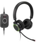 SNOM Cuffie biauricolare A330D USB-A e jack 3.5mm