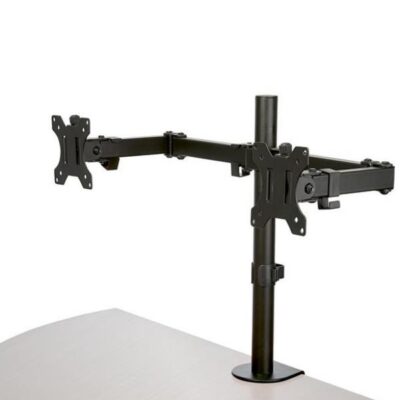 Staffa per due monitor con montaggio su scrivania