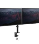 Staffa per due monitor con montaggio su scrivania