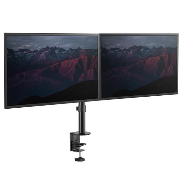 Staffa per due monitor con montaggio su scrivania