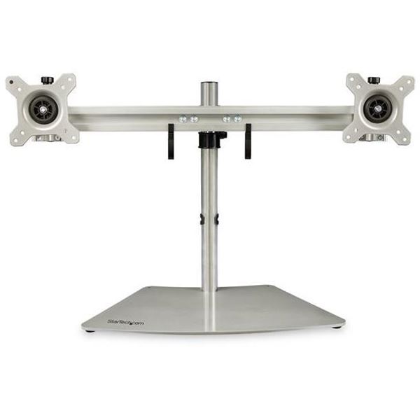 Supporto per due monitor - Orizzontale - Argento