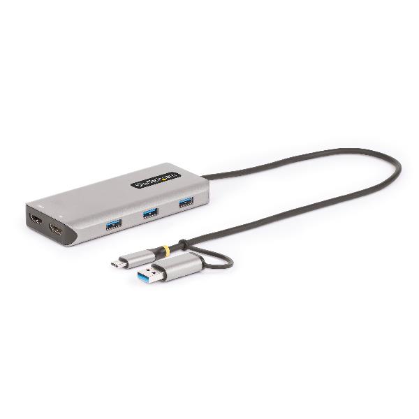 Adattatore multiporta USB-C/USB-A, 2x HDMI, 3x USB-A