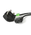 Cavo di Alimentazione per Computer da 2m; Cavo Elettrico AC di Ricambio per PC/Monitor da Spina UK BS1363 a C13, 10A-250V, Omologato UL