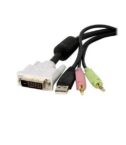 Cavo KVM switch DVI-D Dual Link USB 4 in 1 3,5m