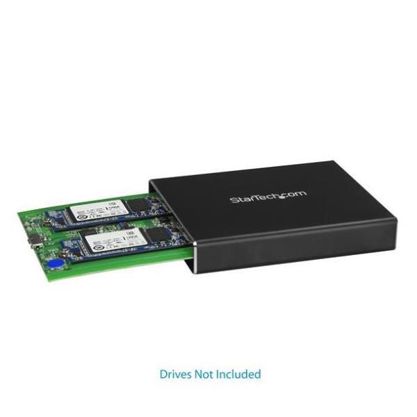 Box Esterno USB 3.1 a 2 Slot M.2 NGFF SATA - RAID