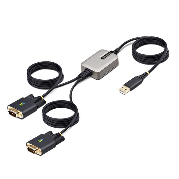 Cavo da USB a seriale a 2 porte da 4m, Viti/dadi DB9 intercambiabili