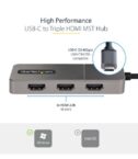 Adattatore USB-C HDMI a 3 Porte - MST Hub USB C a HDMI 4K 60Hz