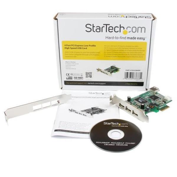 Scheda USB PCIe a 4 porte LP