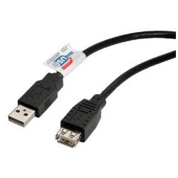 NILOX TECH - Cavo con connettore USB-A 2.0 a connettore USB-A 2.0, maschio a maschio, lunghezza cavo 3 mt, velocità max trasferimento: 480 Mbit/s, schermato